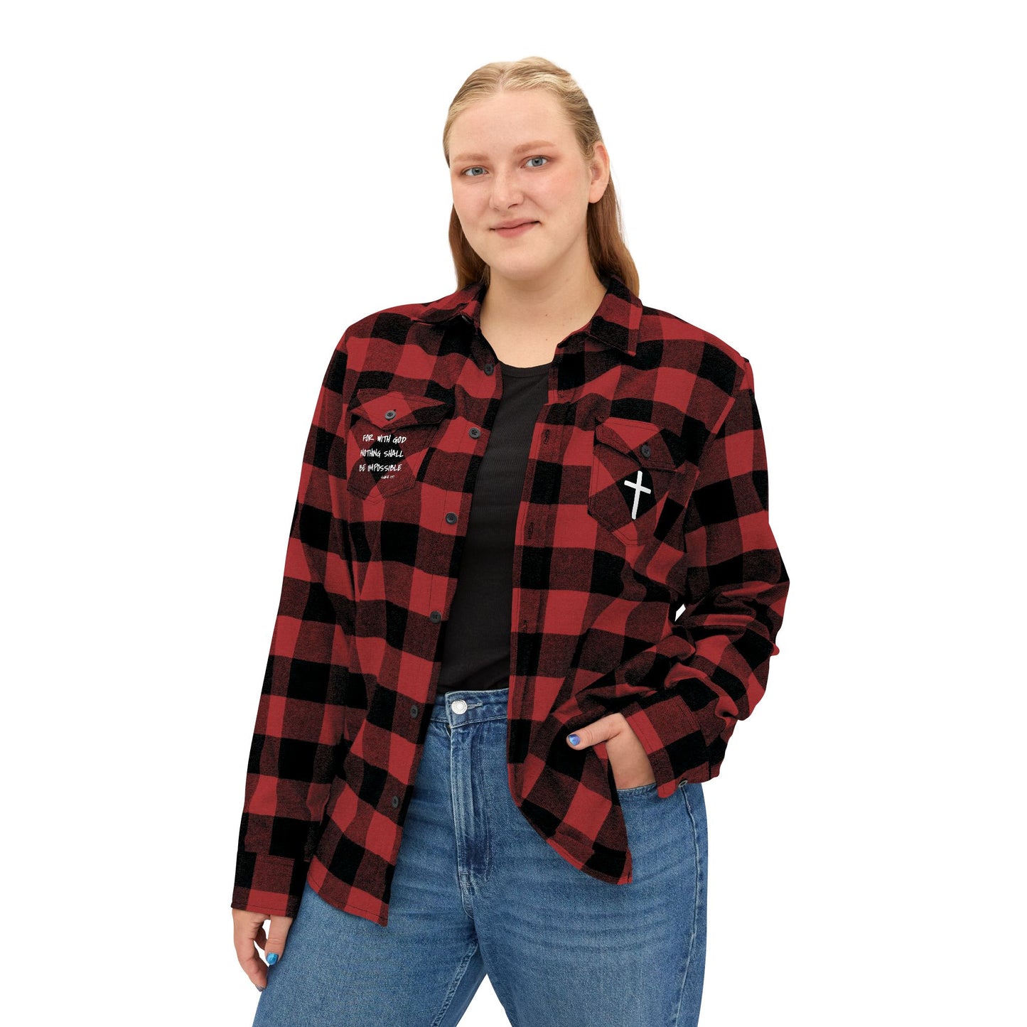 GOD DID - Flannel Faith Based Shirt