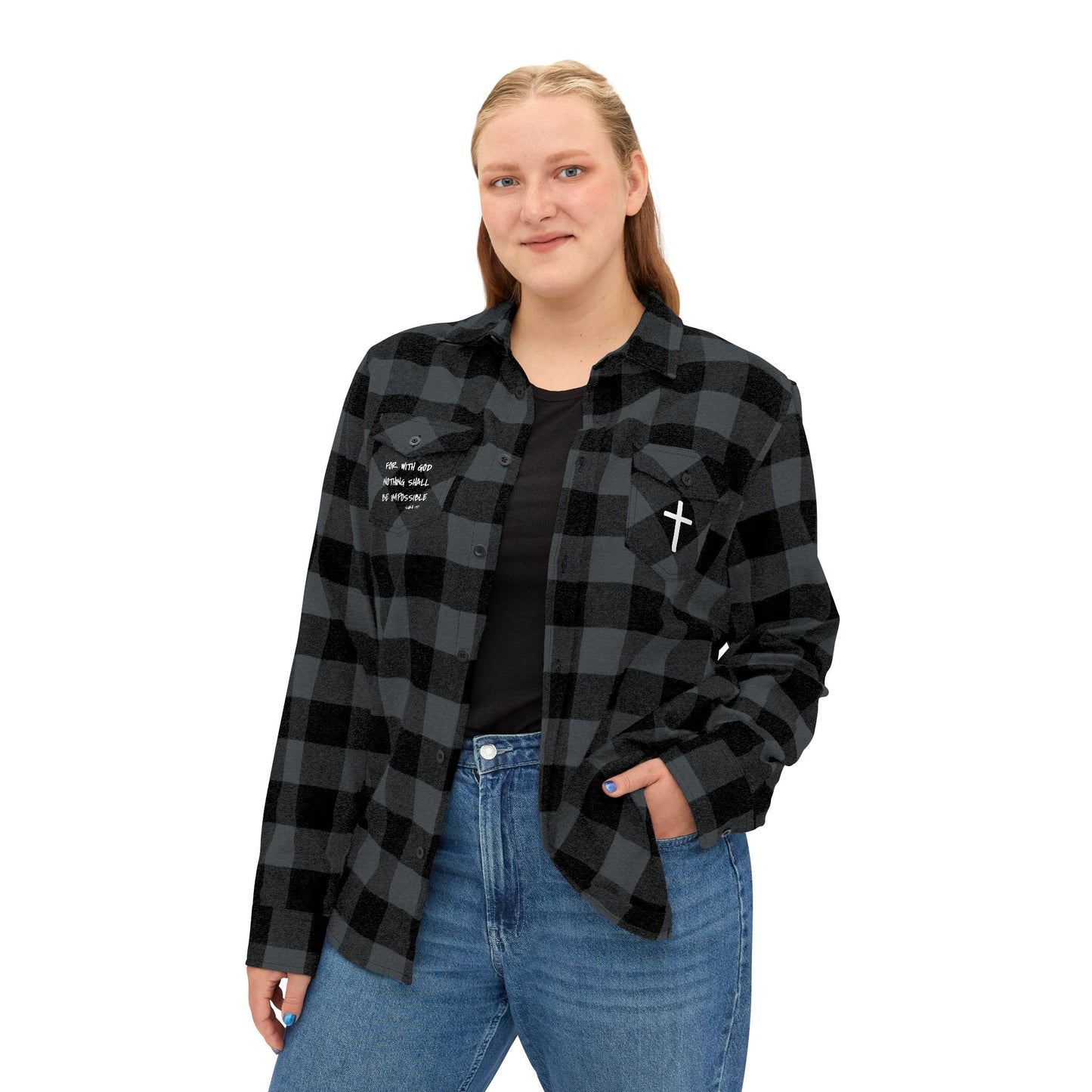 GOD DID - Flannel Faith Based Shirt