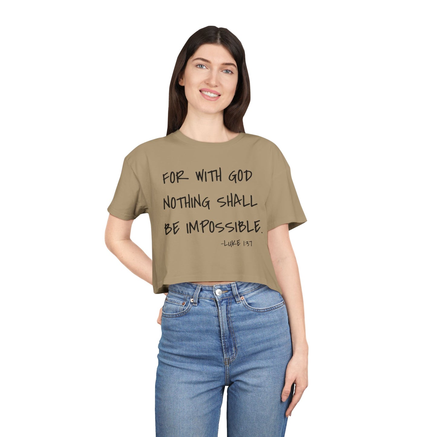 GOD DID - Women's Crop Tee