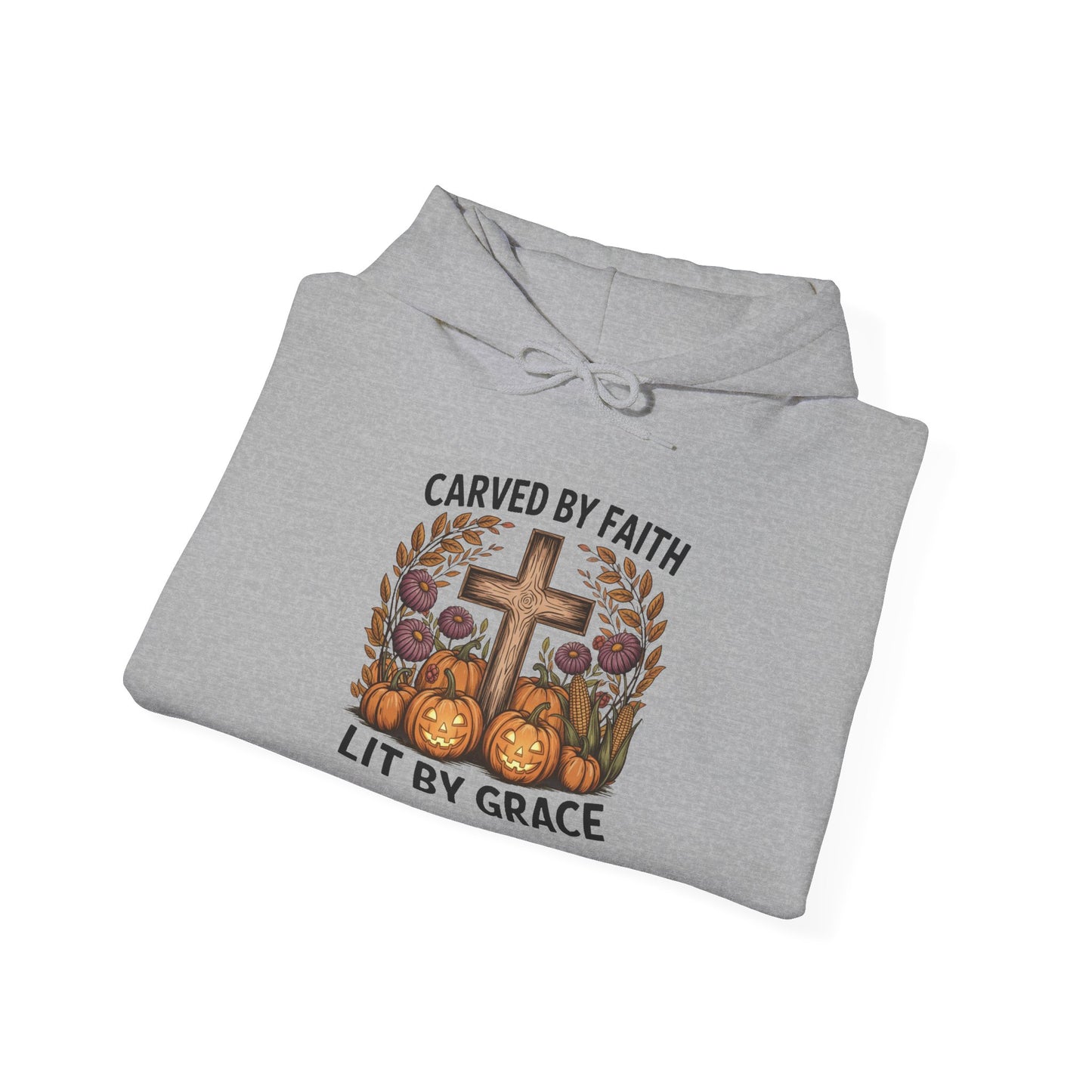 Carved by Faith Lit by Grace Shirt - Faith-Inspired Fall Hoodie