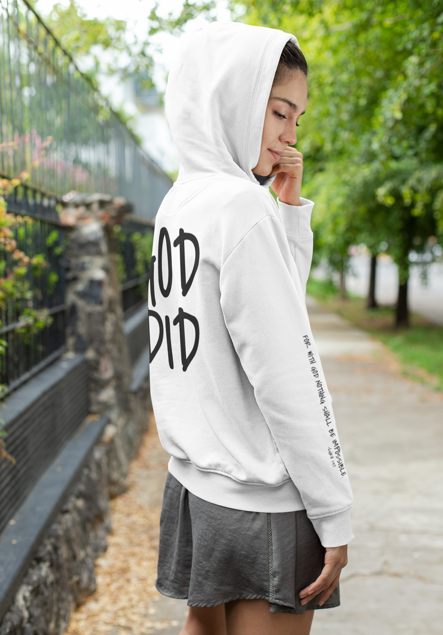 GOD DID - Faith Based Statement Hoodie