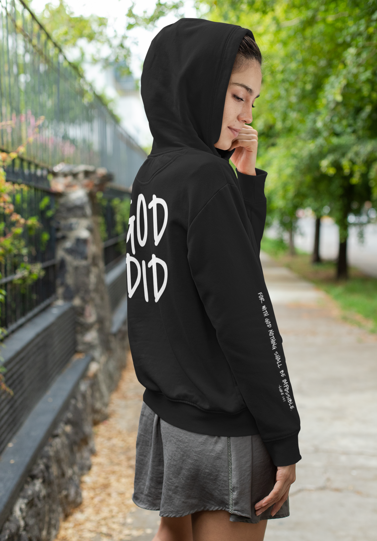 GOD DID - Faith Based Statement Hoodie