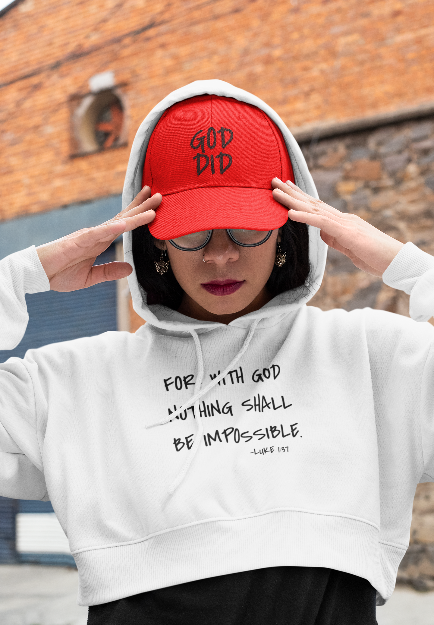 GOD DID - Women’s Cropped Hoodie
