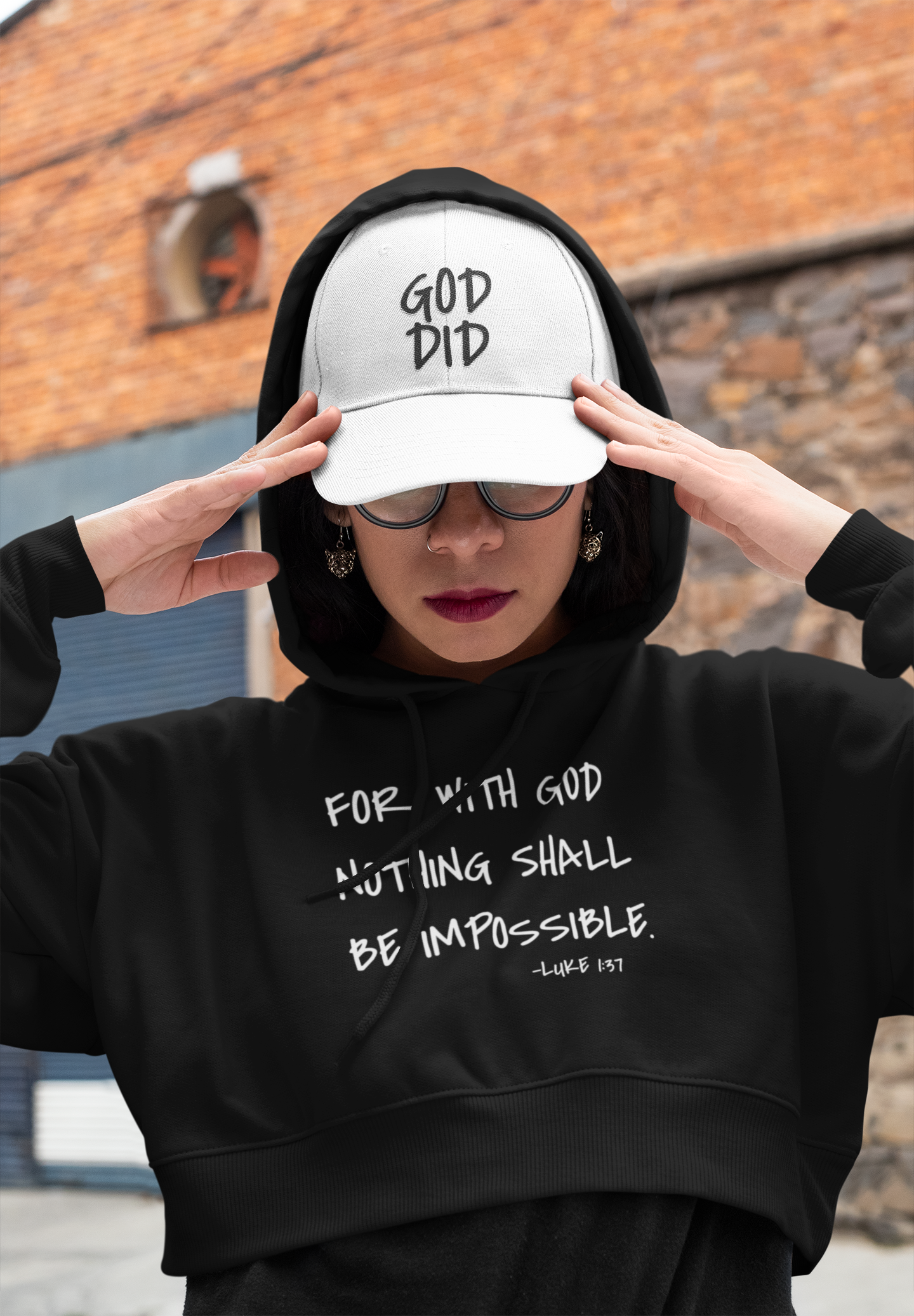 GOD DID - Women’s Cropped Hoodie