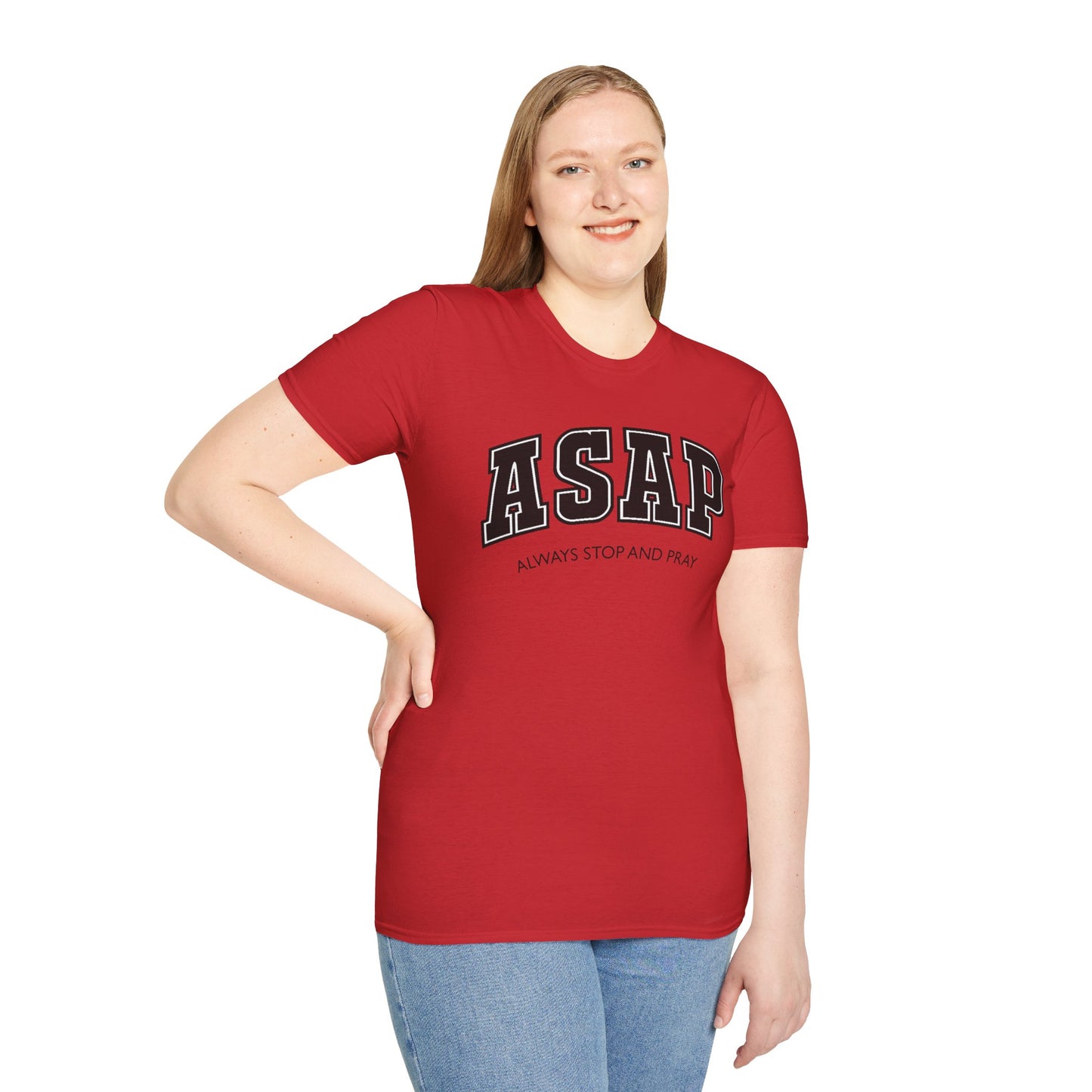 ASAP - Always Stop and Pray Softstyle Faith Based T-Shirt