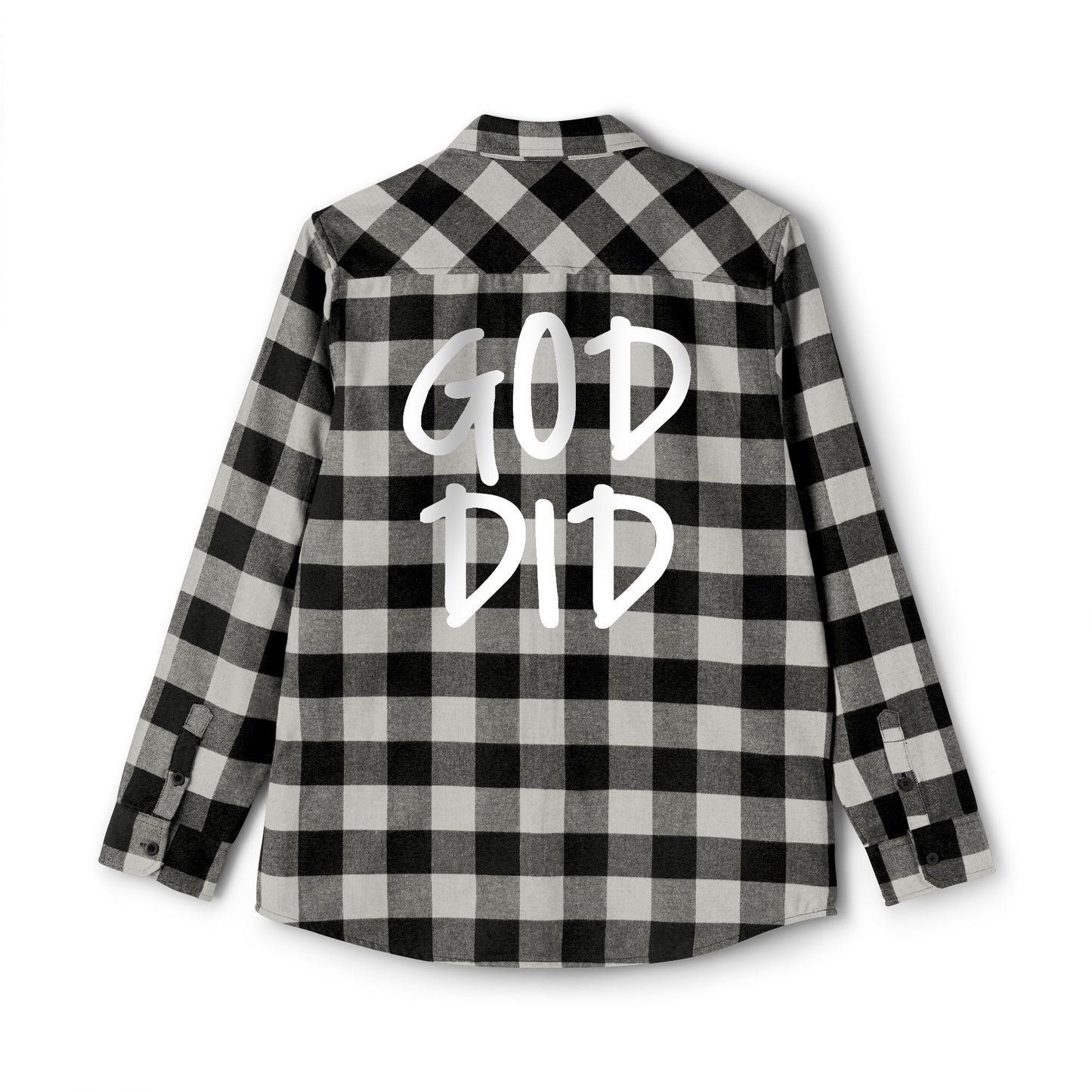 GOD DID - Flannel Faith Based Shirt