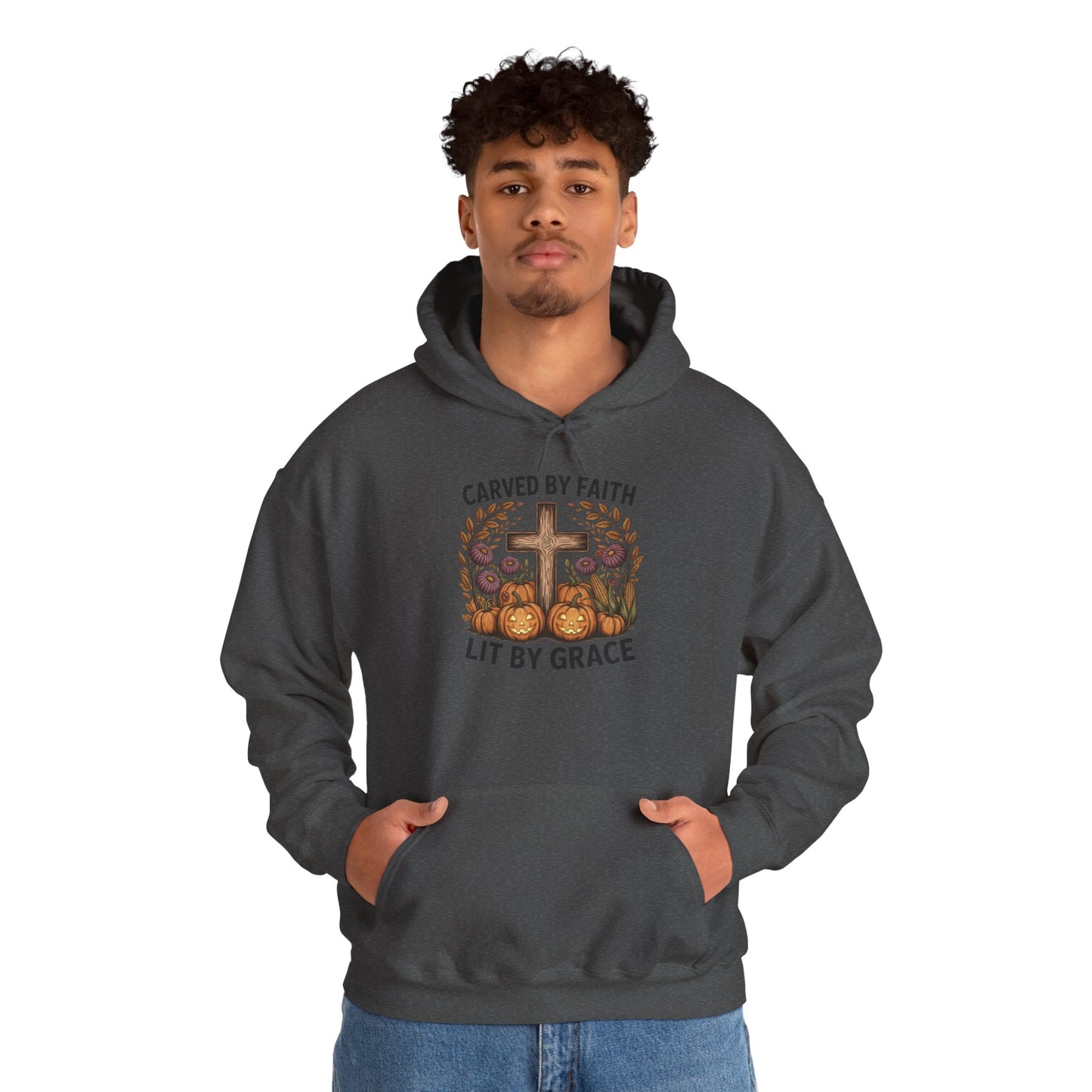 Carved by Faith Lit by Grace Shirt - Faith-Inspired Fall Hoodie