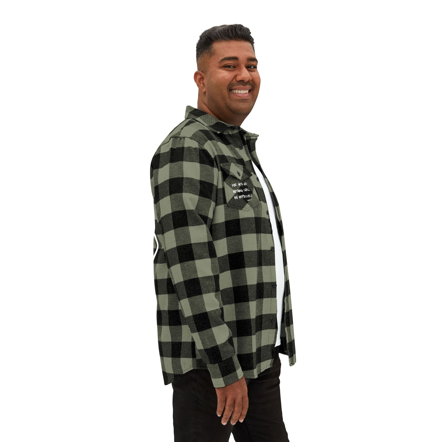 GOD DID - Flannel Faith Based Shirt