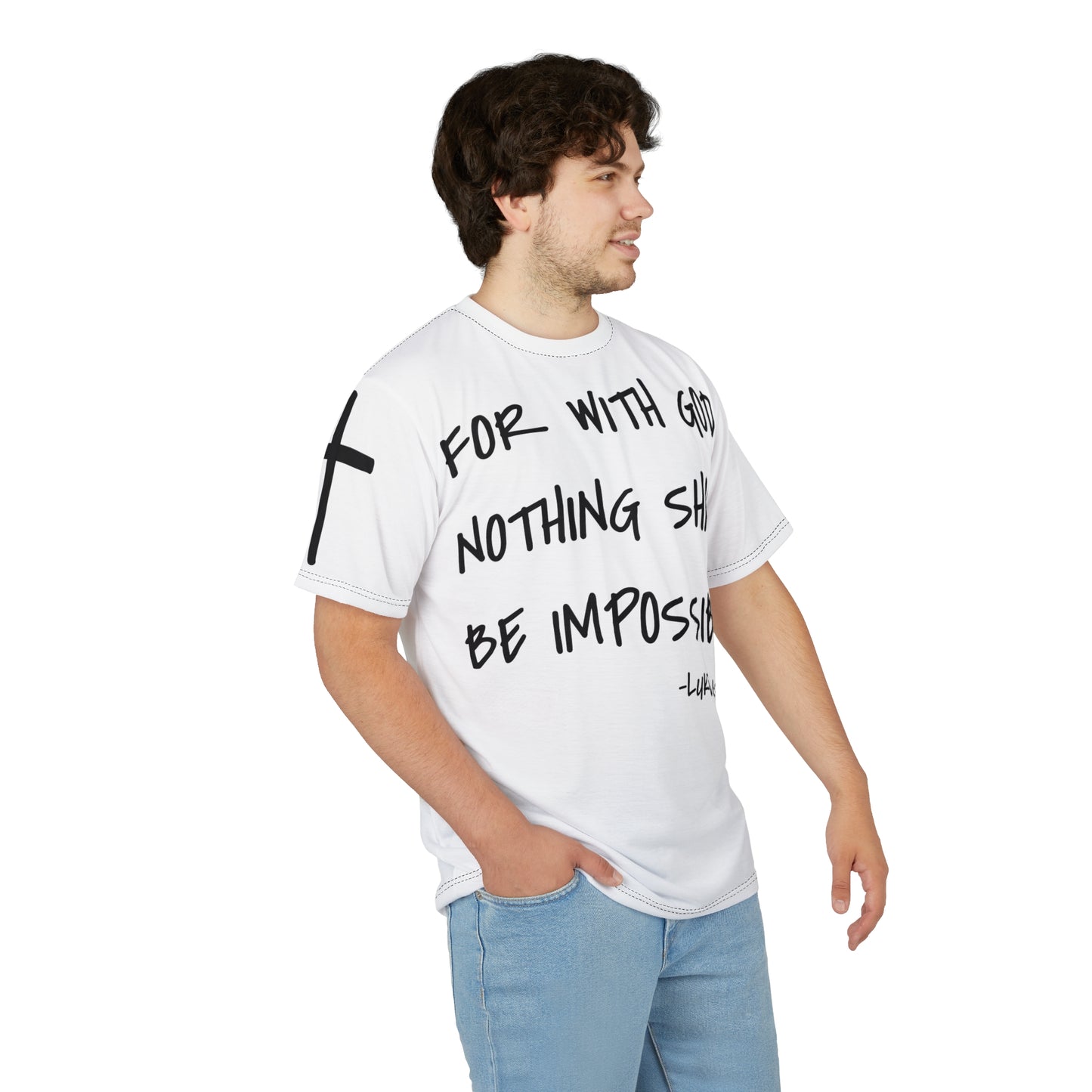 GOD DID - Large Print Faith Based Statement T-Shirt