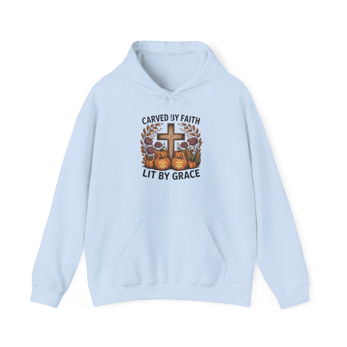 Carved by Faith Lit by Grace Shirt - Faith-Inspired Fall Hoodie