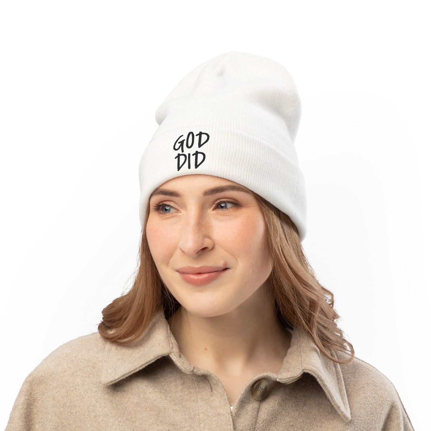 GOD DID - Knit Beanie (Embroidered)