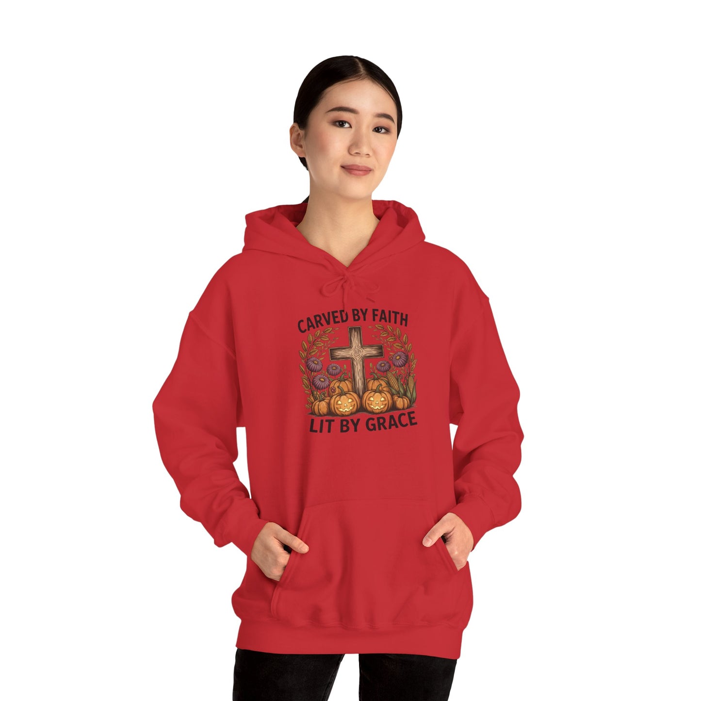 Carved by Faith Lit by Grace Shirt - Faith-Inspired Fall Hoodie
