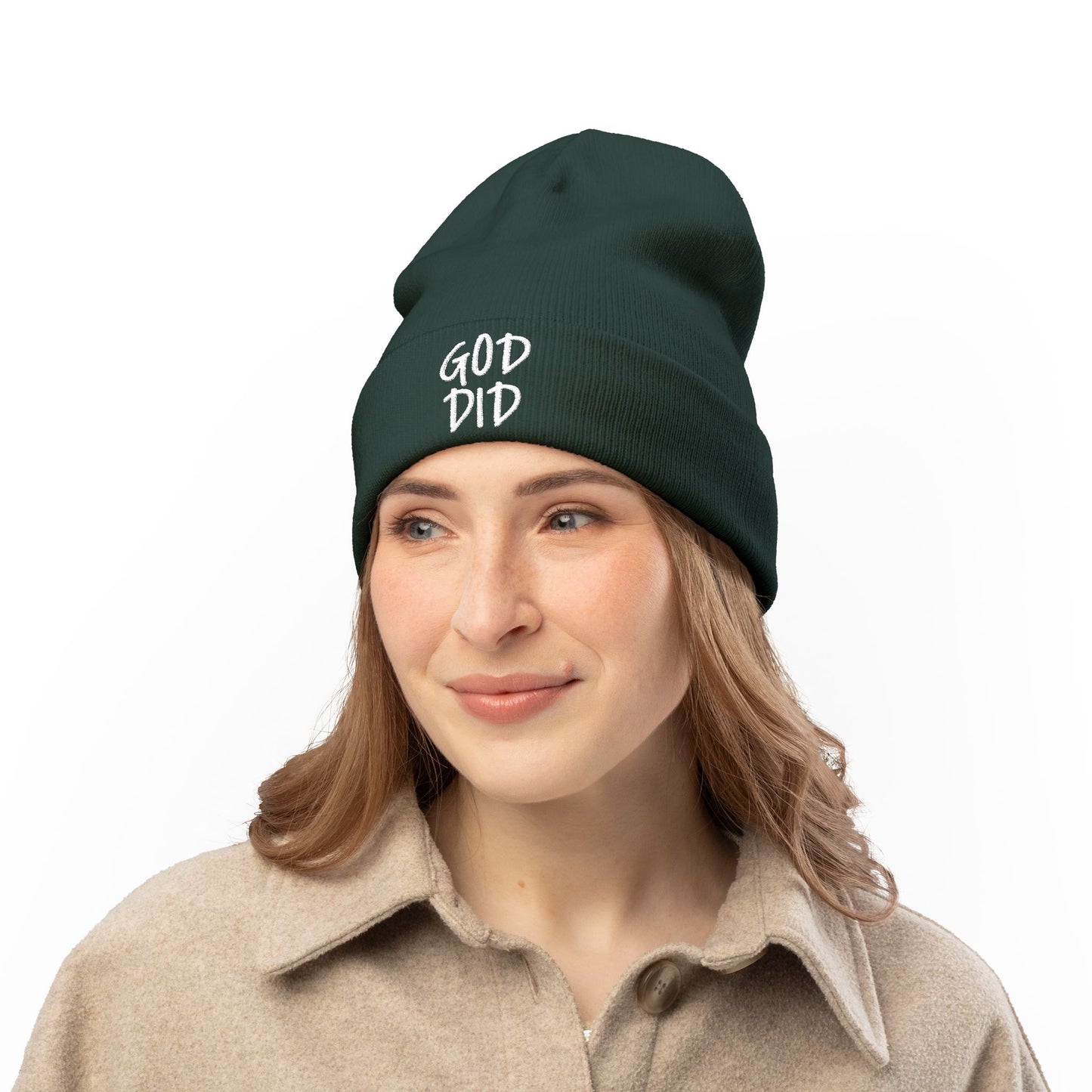 GOD DID - Knit Beanie (Embroidered)
