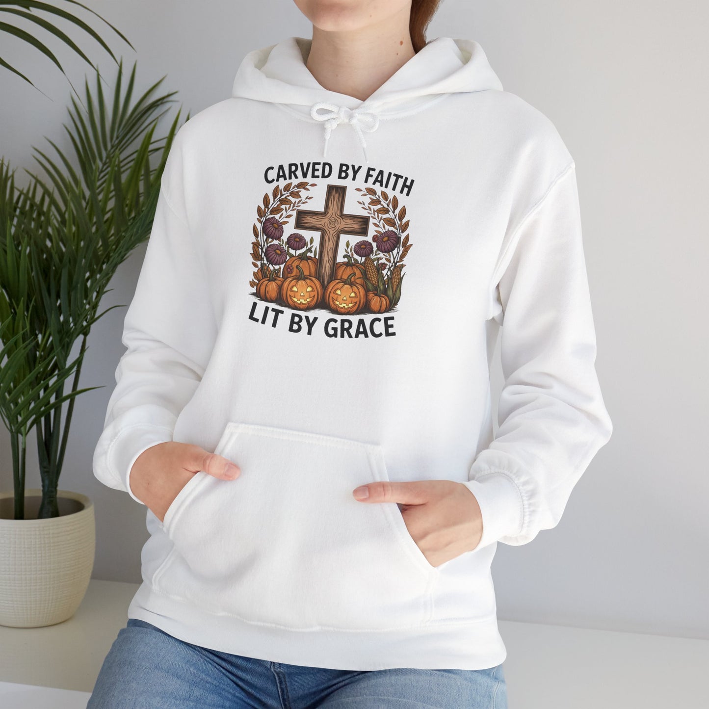 Carved by Faith Lit by Grace Shirt - Faith-Inspired Fall Hoodie