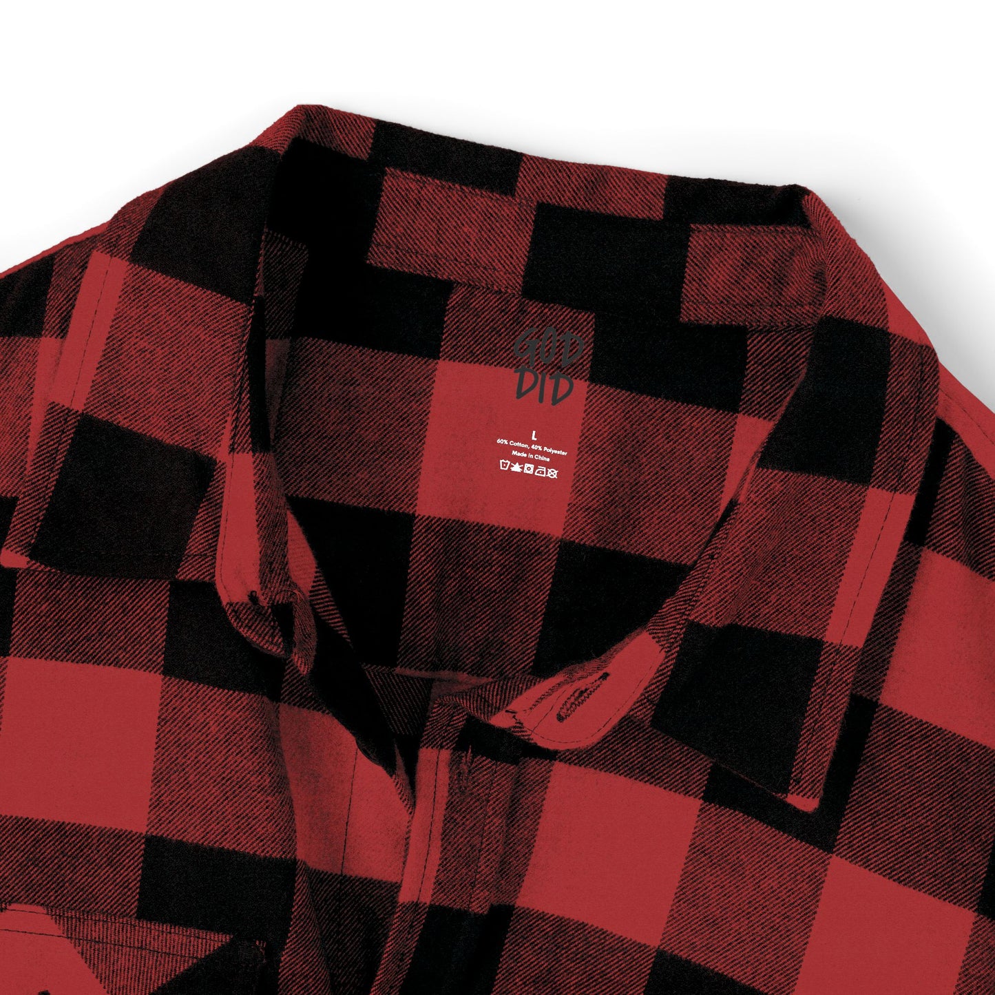 GOD DID - Flannel Faith Based Shirt