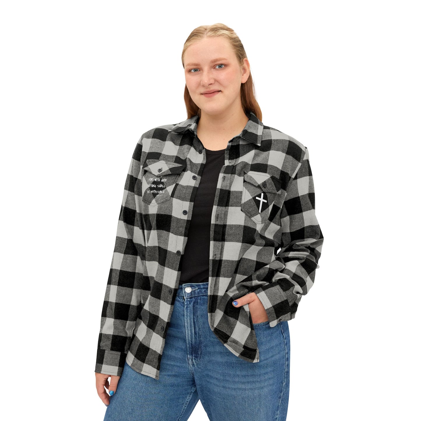 GOD DID - Flannel Faith Based Shirt