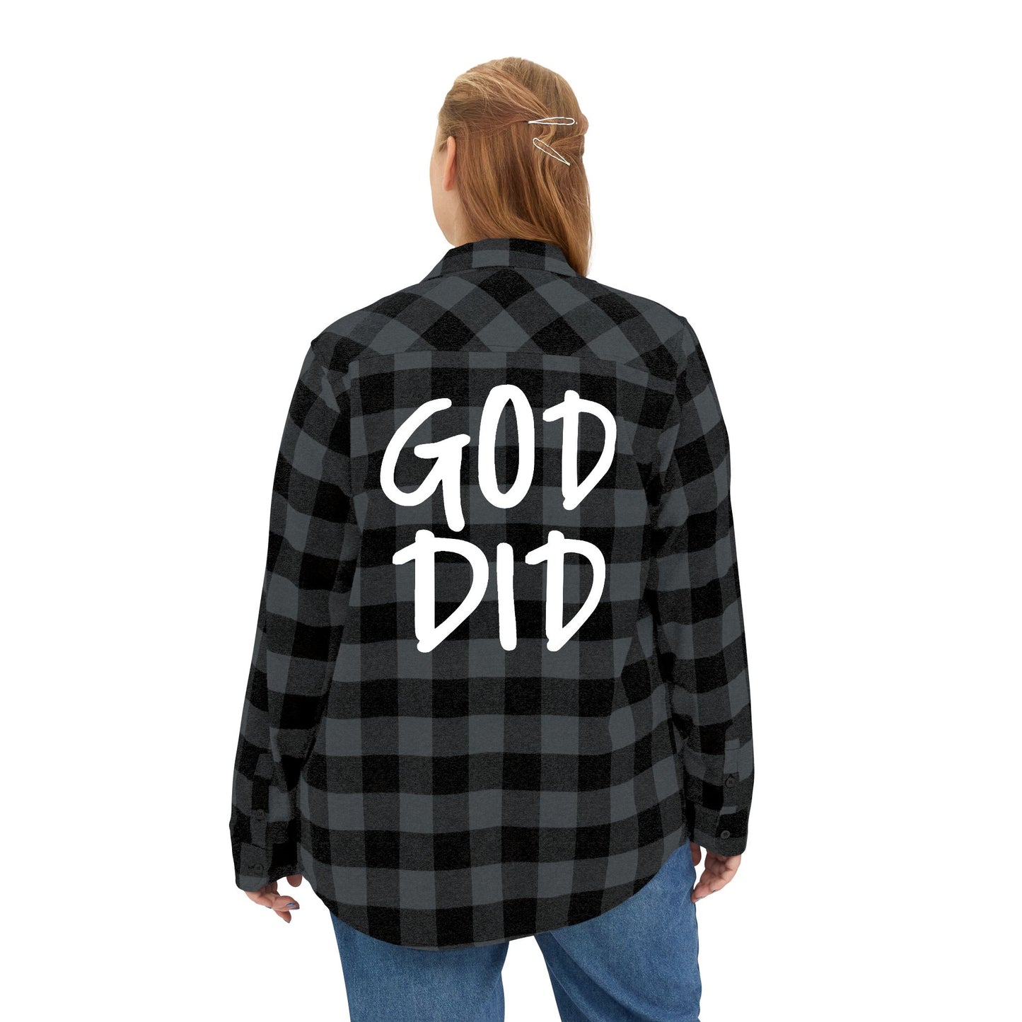 GOD DID - Flannel Faith Based Shirt