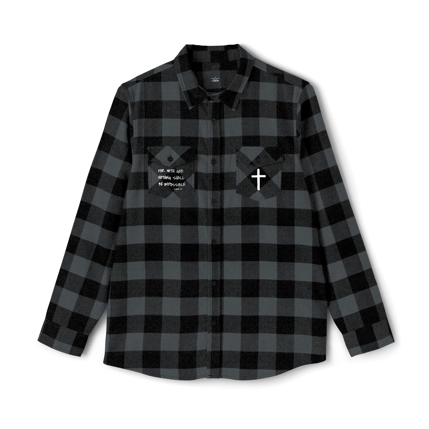 GOD DID - Flannel Faith Based Shirt