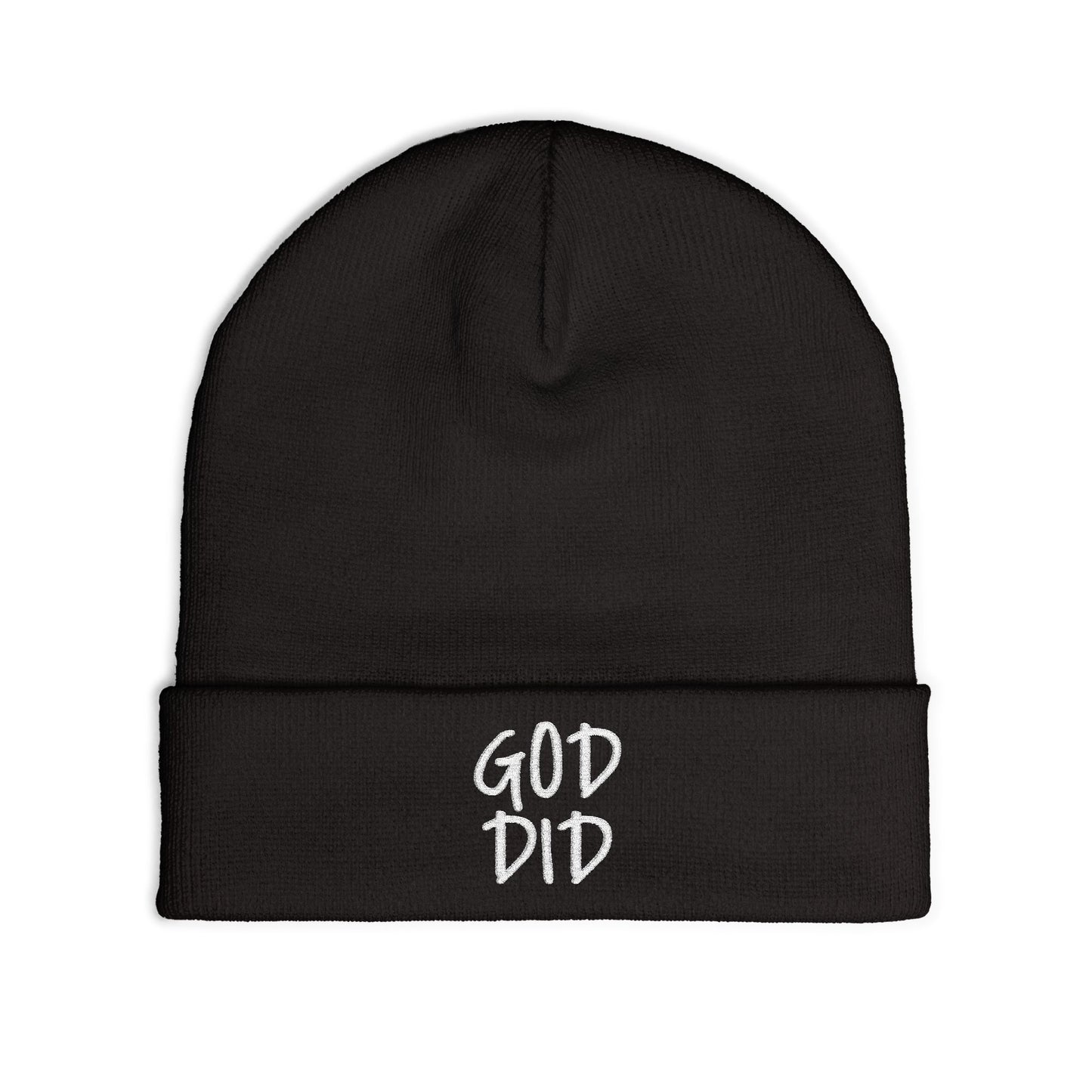 GOD DID - Knit Beanie (Embroidered)