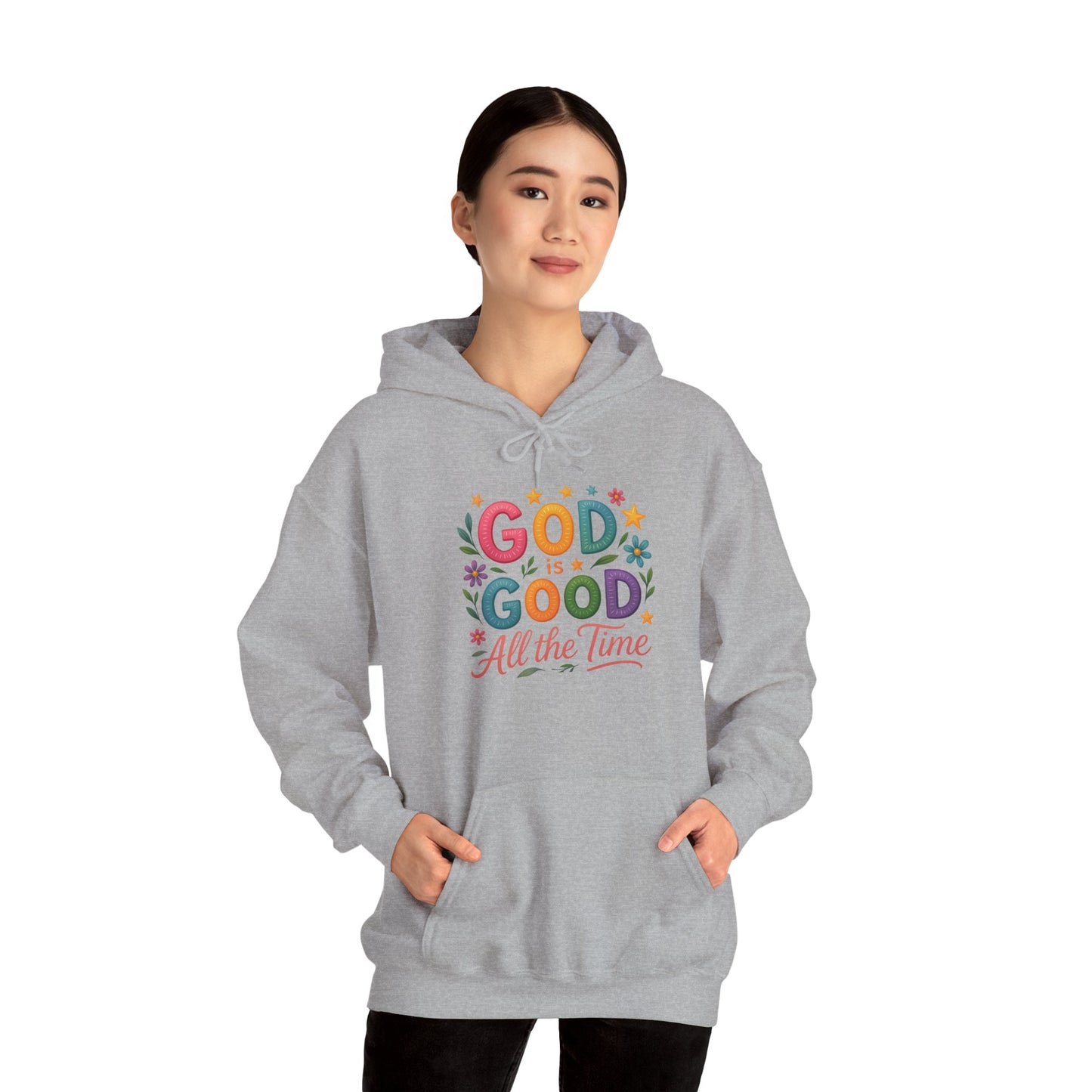 God is Good Heavy Blend Faith Based Hoodie