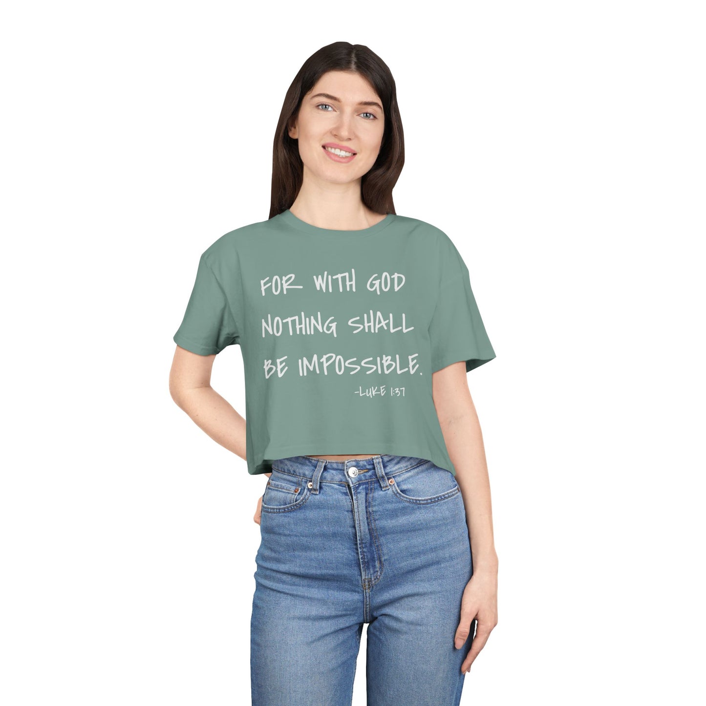 GOD DID - Women's Crop Tee