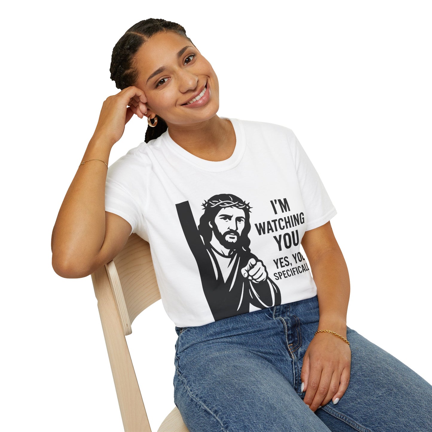 Jesus "I'm Watching You" T-Shirt, Funny Gift for Friends