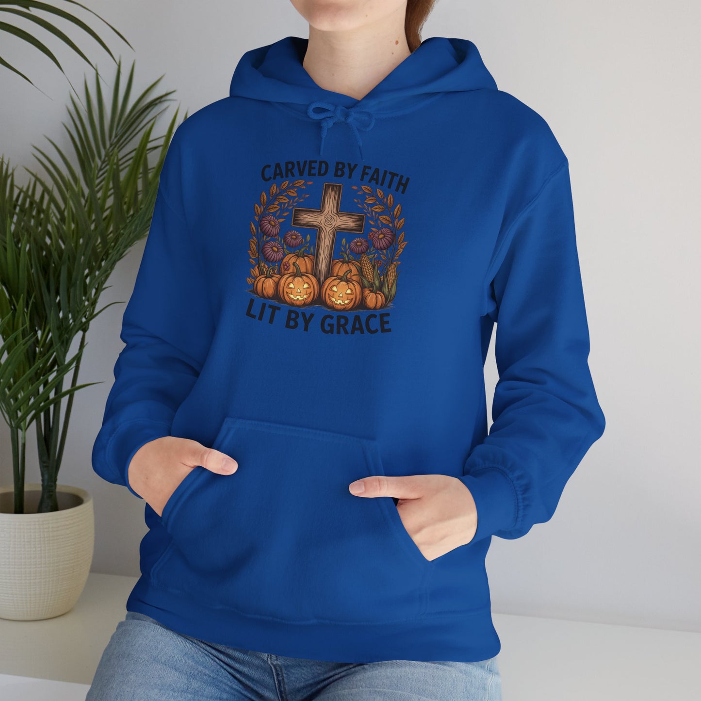 Carved by Faith Lit by Grace Shirt - Faith-Inspired Fall Hoodie
