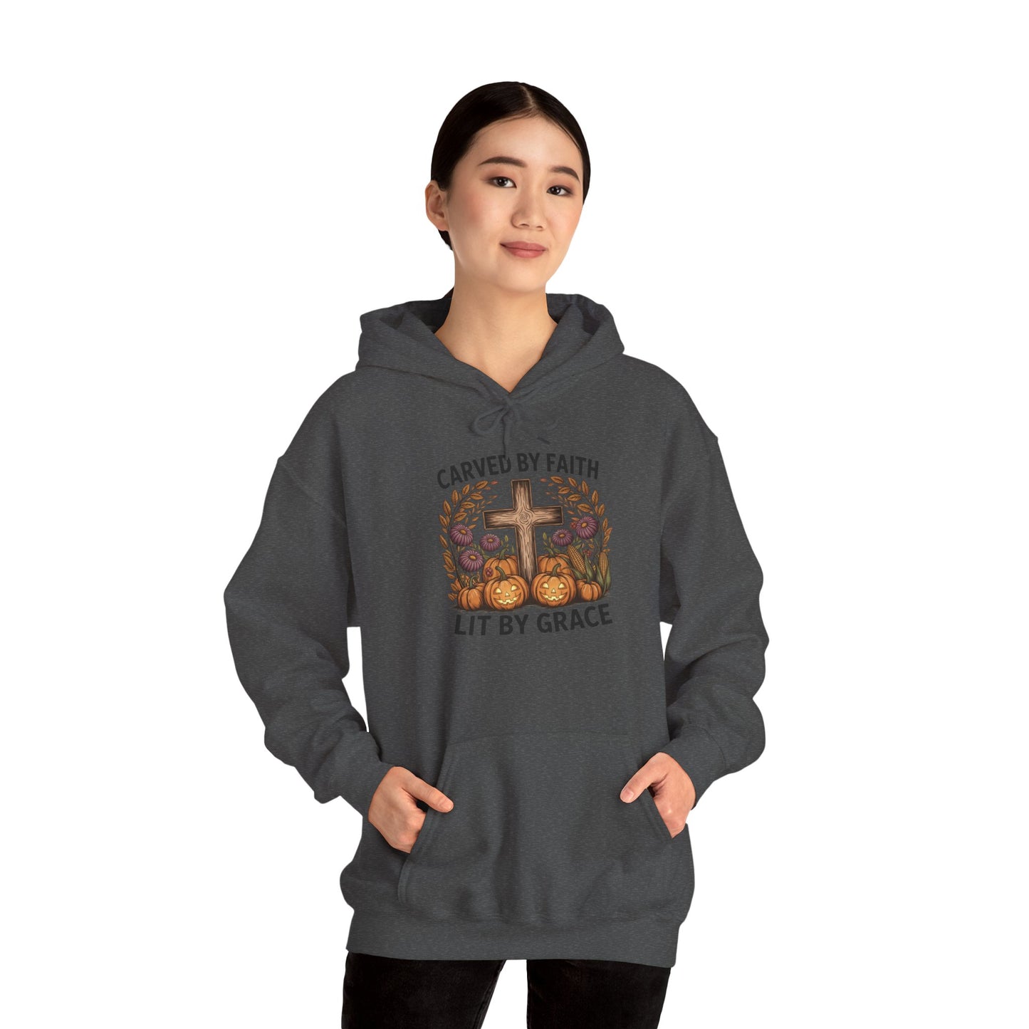 Carved by Faith Lit by Grace Shirt - Faith-Inspired Fall Hoodie