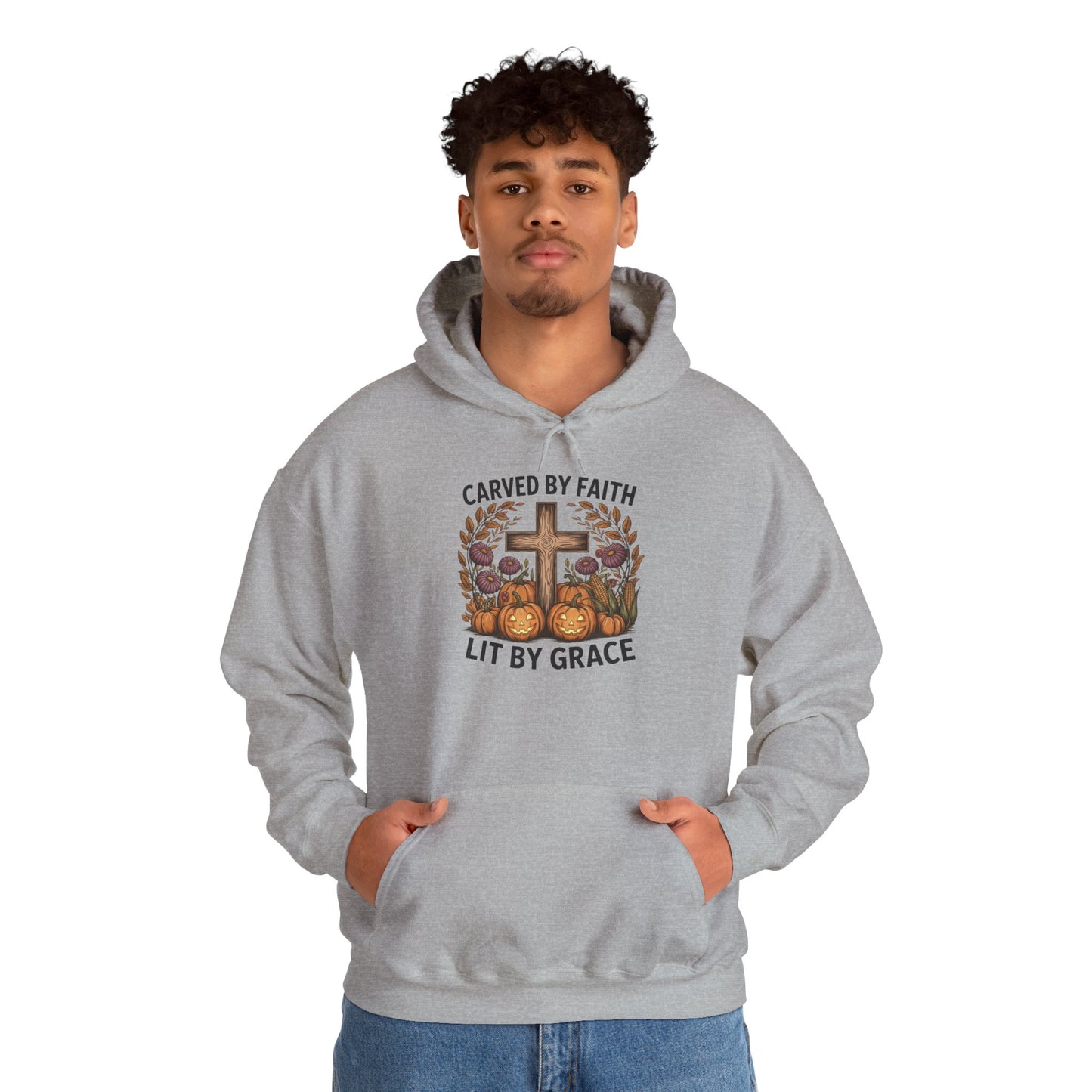 Carved by Faith Lit by Grace Shirt - Faith-Inspired Fall Hoodie