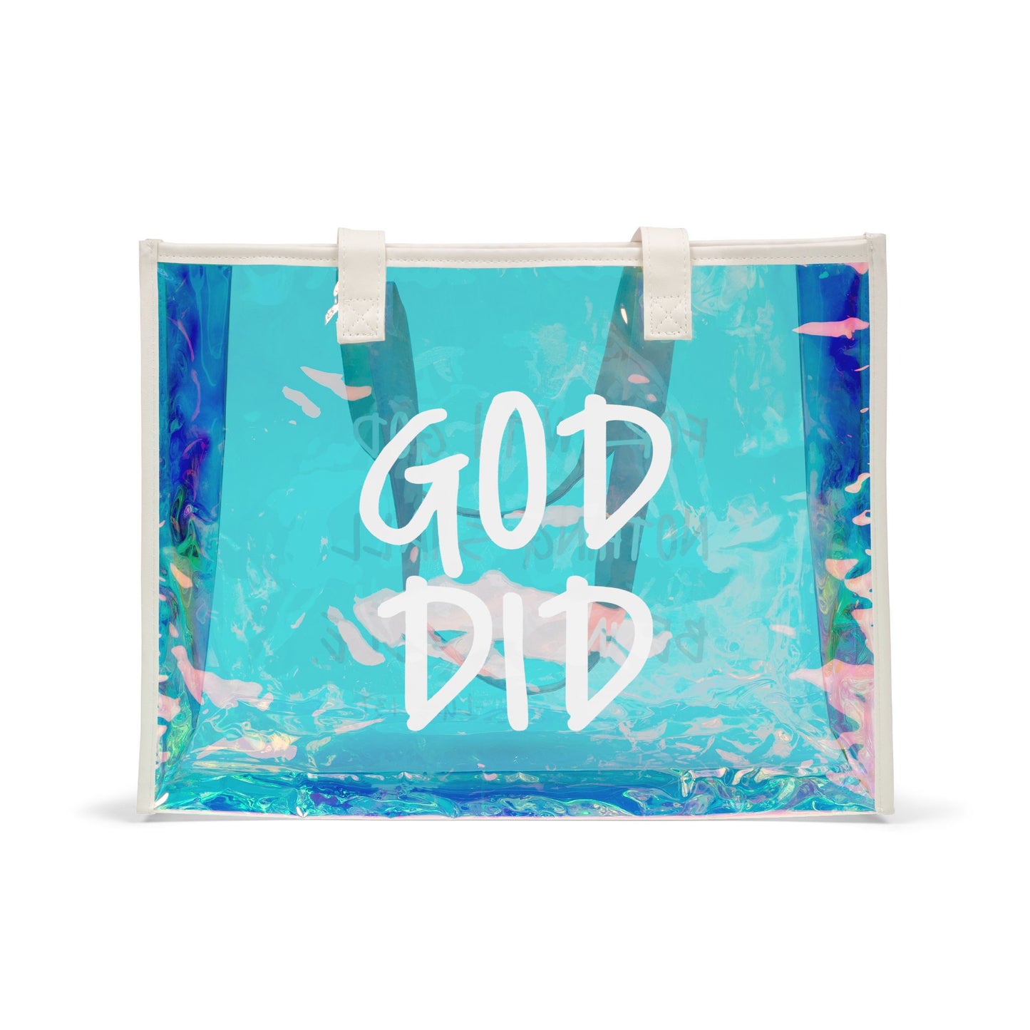 GOD DID - Beach Holographic Tote Bag