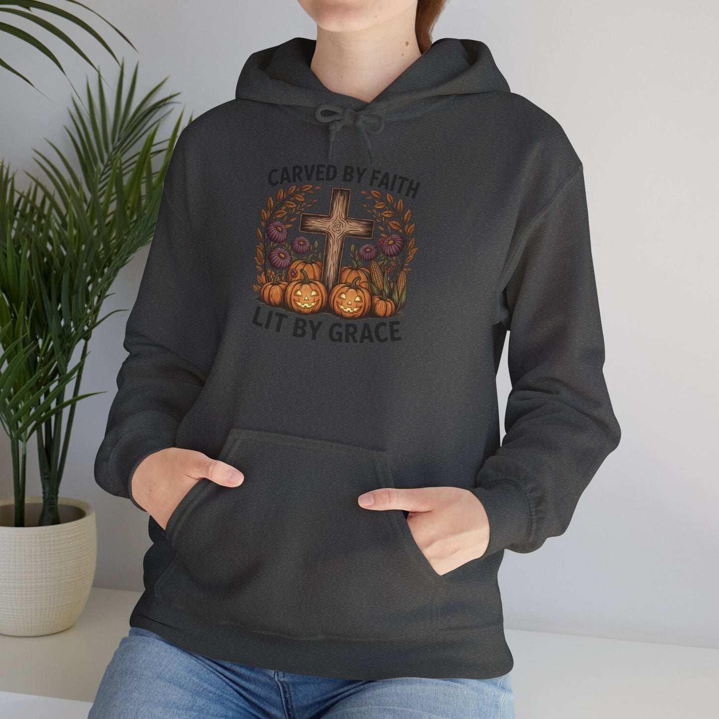 Carved by Faith Lit by Grace Shirt - Faith-Inspired Fall Hoodie