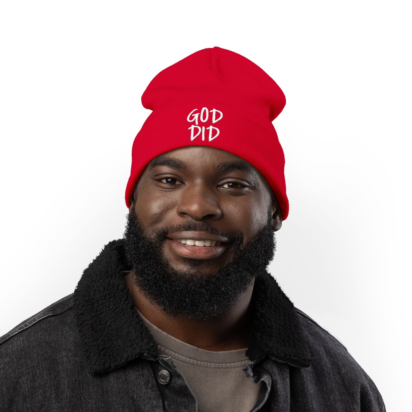 GOD DID - Knit Beanie (Embroidered)