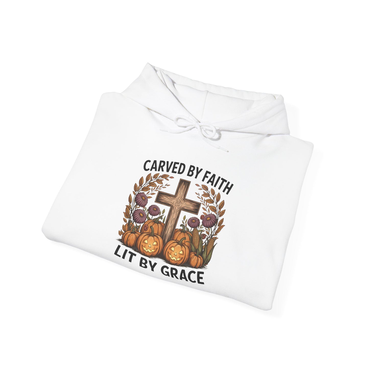 Carved by Faith Lit by Grace Shirt - Faith-Inspired Fall Hoodie
