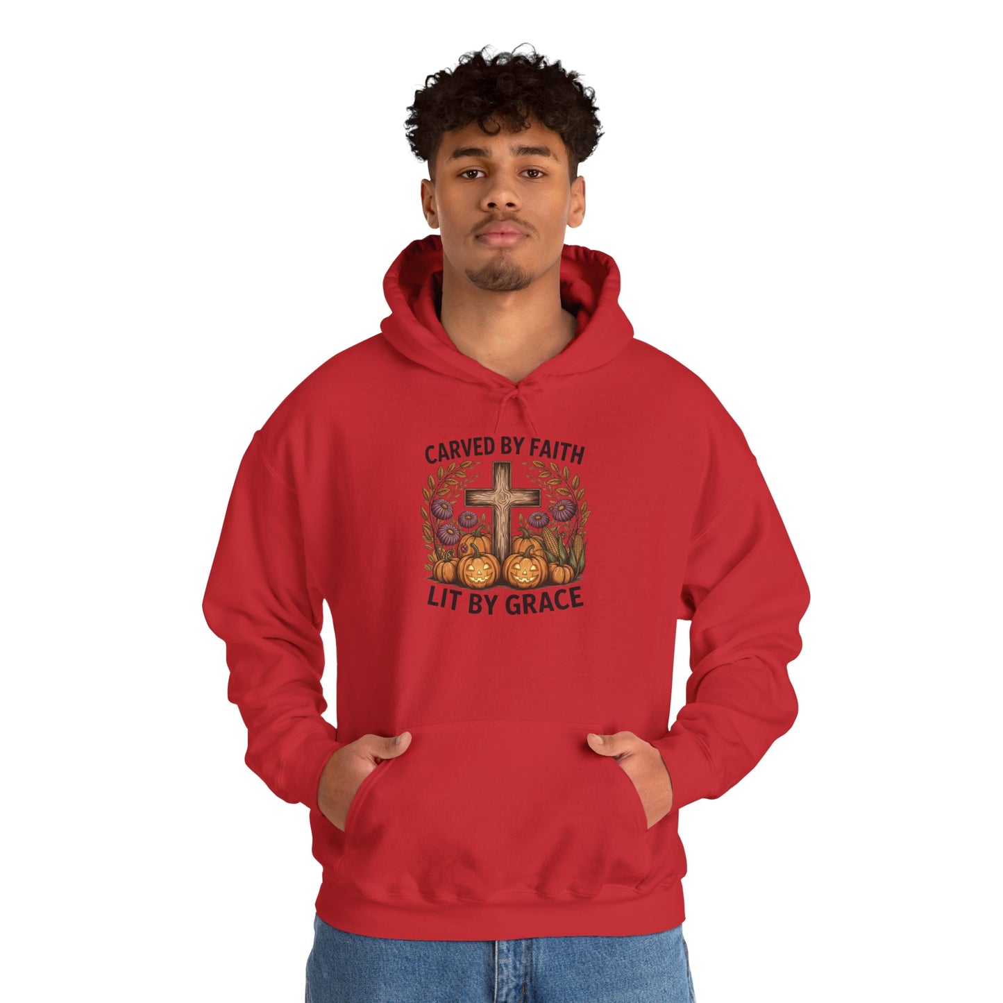 Carved by Faith Lit by Grace Shirt - Faith-Inspired Fall Hoodie