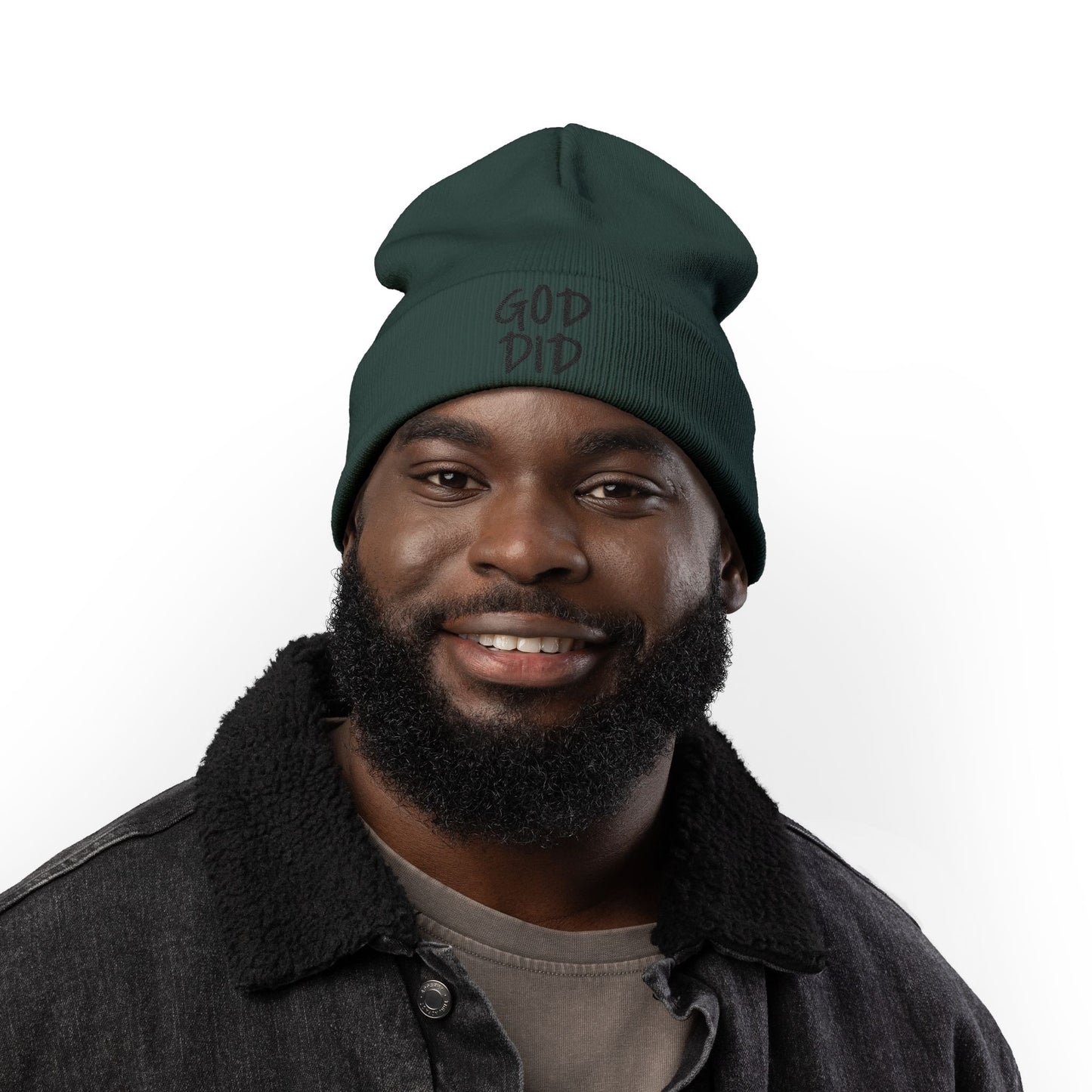 GOD DID - Knit Beanie (Embroidered)