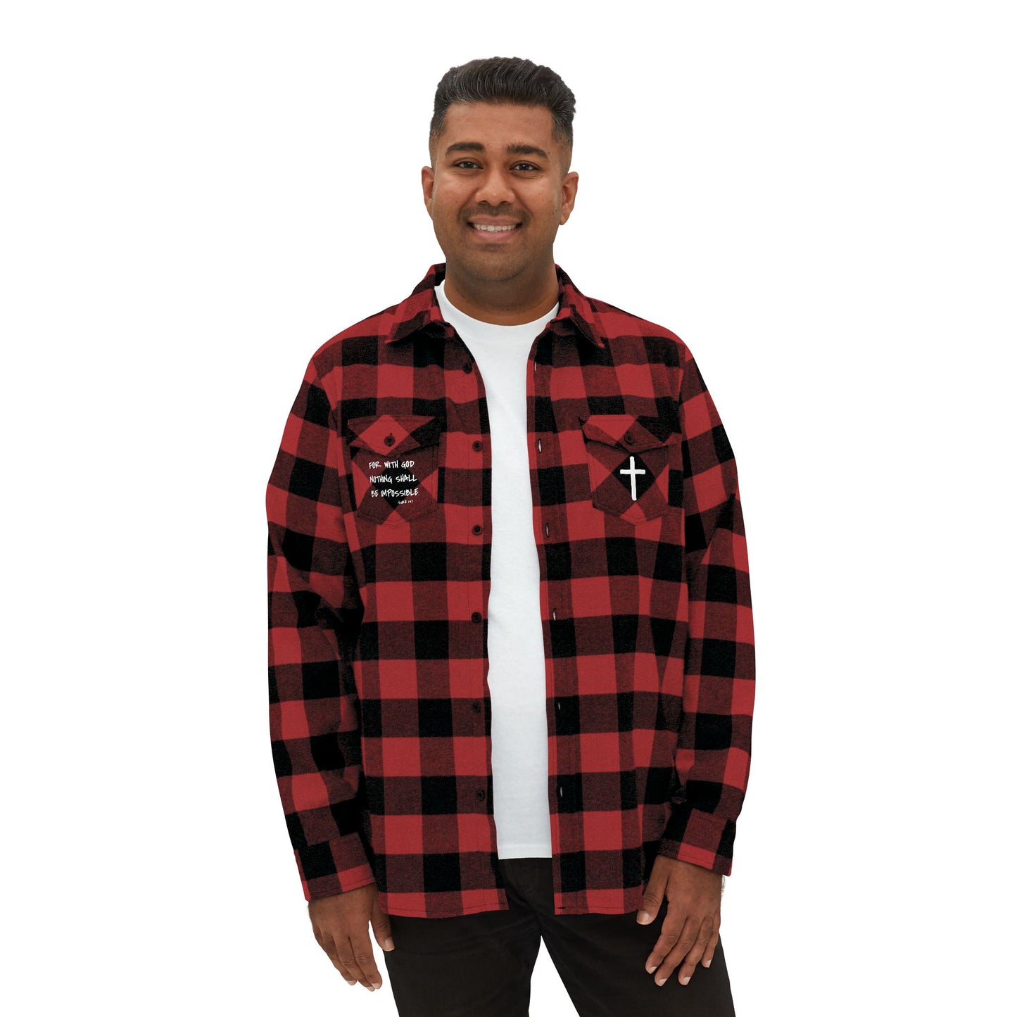 GOD DID - Flannel Faith Based Shirt