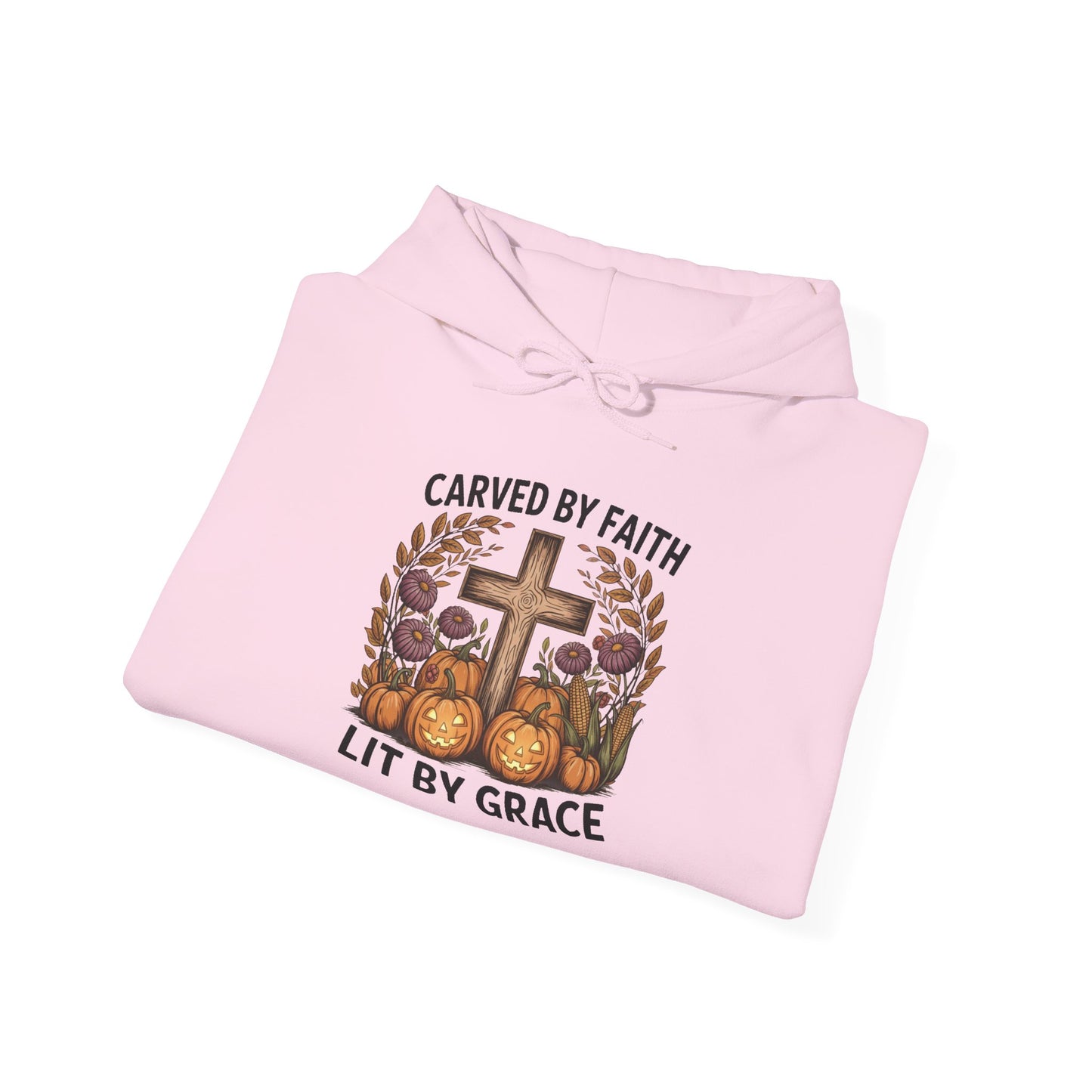 Carved by Faith Lit by Grace Shirt - Faith-Inspired Fall Hoodie
