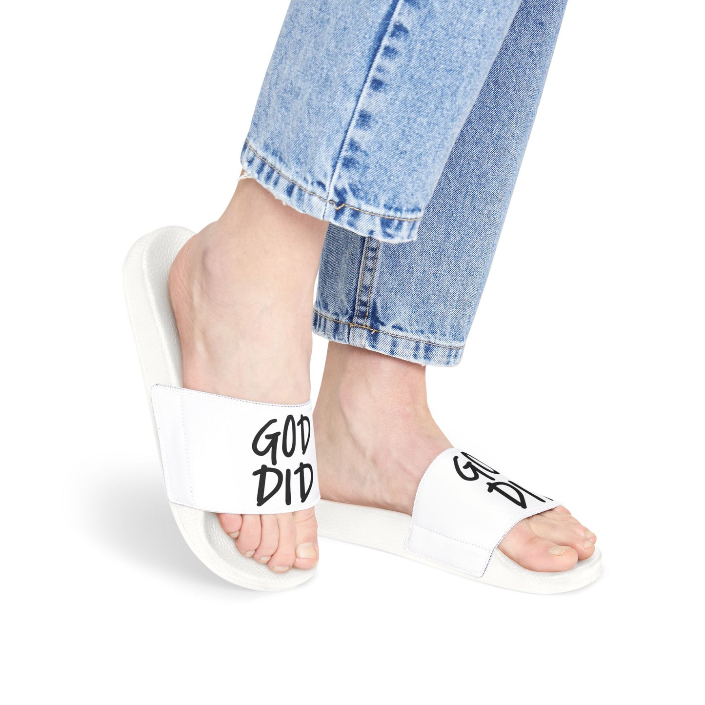 GOD DID - Women's Removable-Strap Sandals