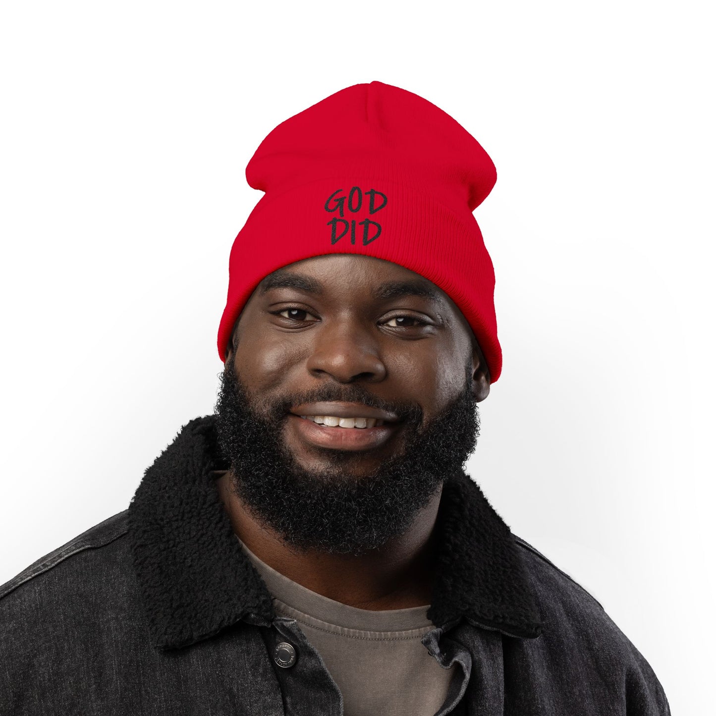 GOD DID - Knit Beanie (Embroidered)