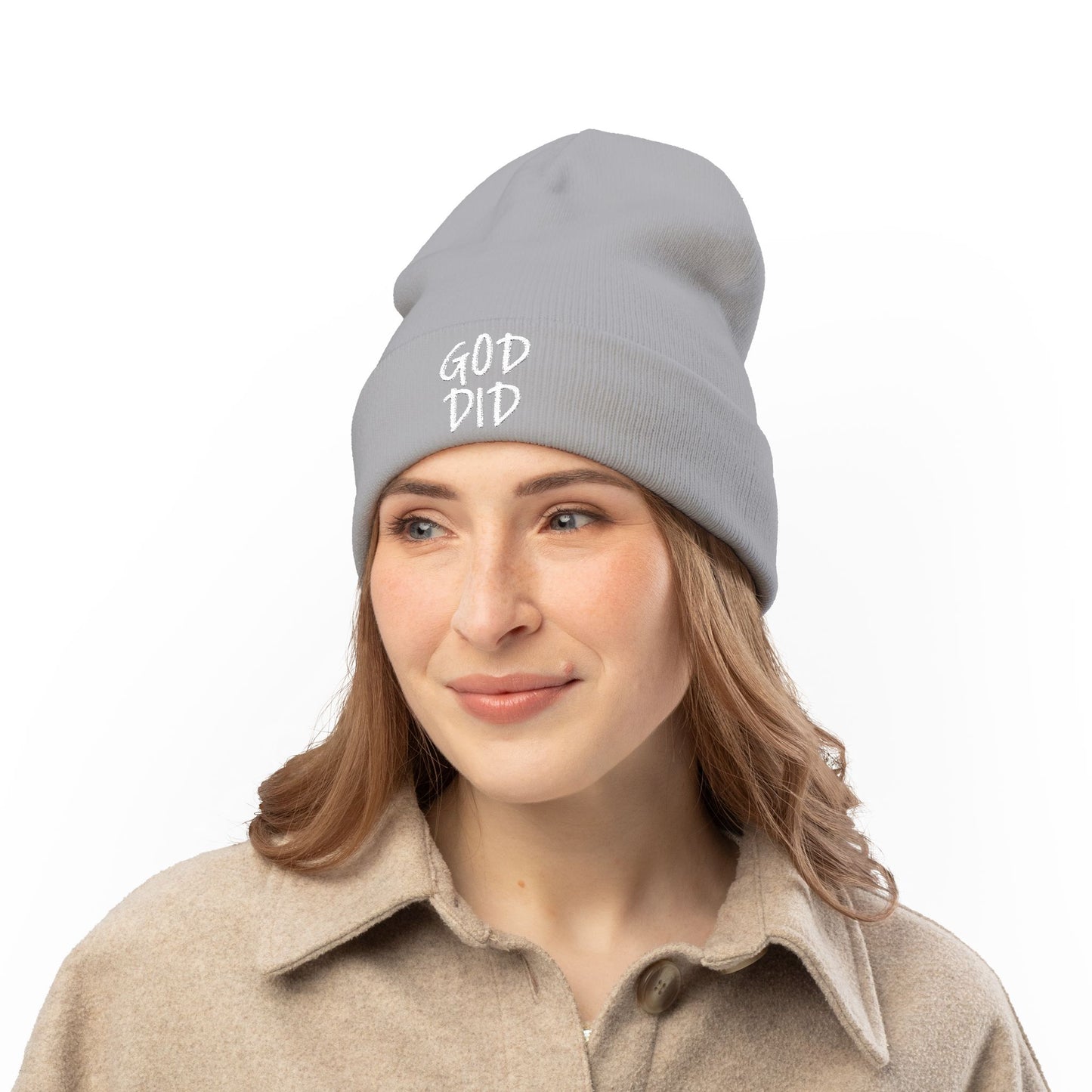 GOD DID - Knit Beanie (Embroidered)