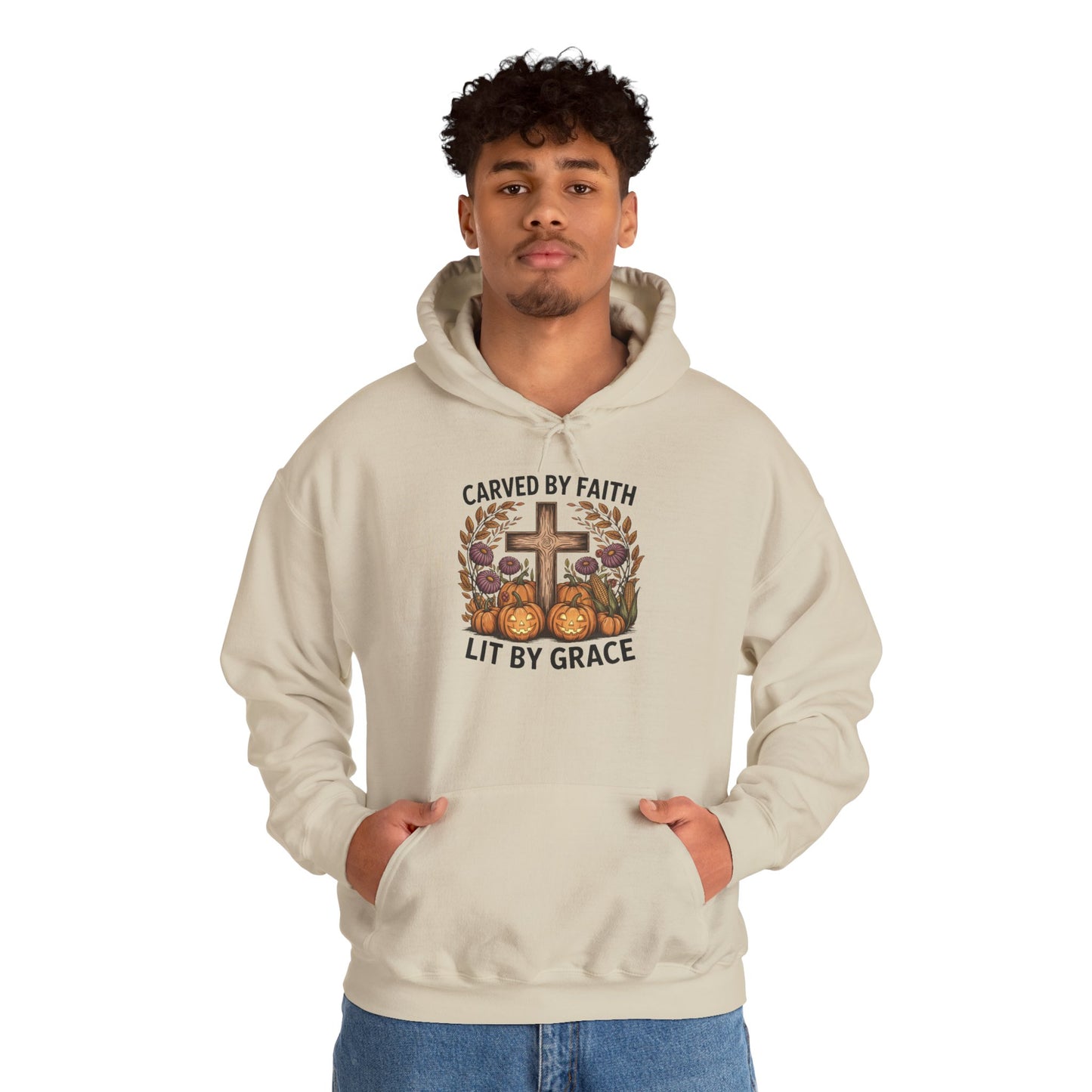 Carved by Faith Lit by Grace Shirt - Faith-Inspired Fall Hoodie