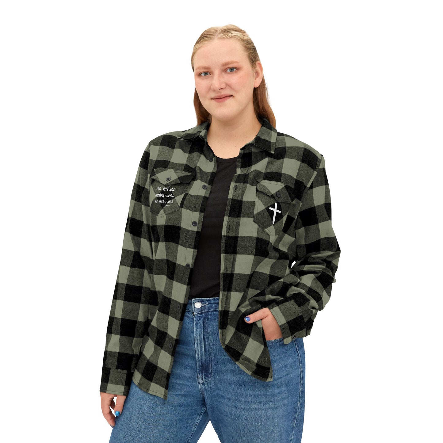 GOD DID - Flannel Faith Based Shirt
