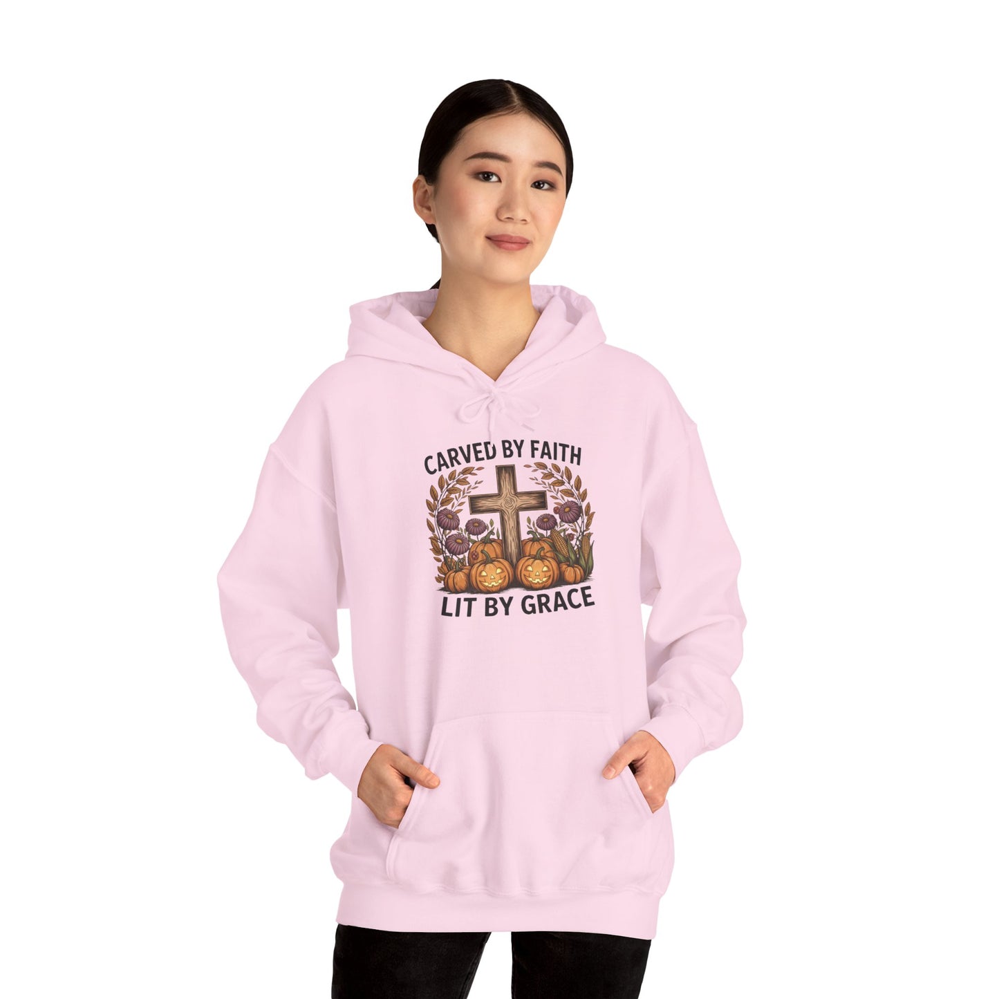 Carved by Faith Lit by Grace Shirt - Faith-Inspired Fall Hoodie