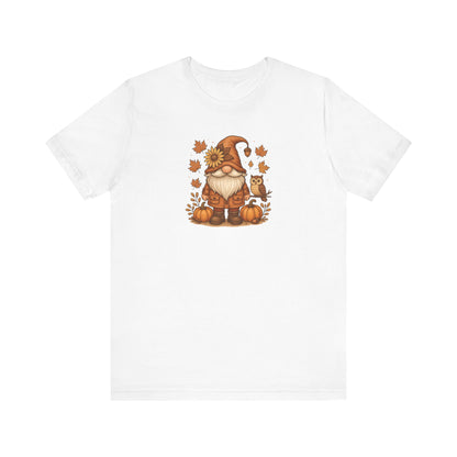 Autumn Gnome With Pumpkins And An Owl T-Shirt | Fall Leaves | Harvest Vibes