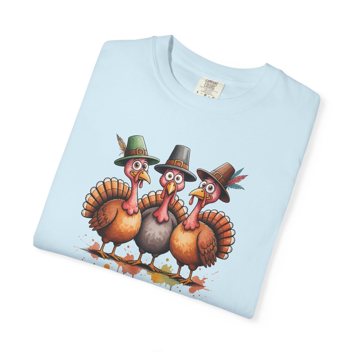 Funny Thanksgiving Turkey Trio T-shirt, Fall Celebration, Family Gatherings, Holiday Apparel, Thanksgiving Gift