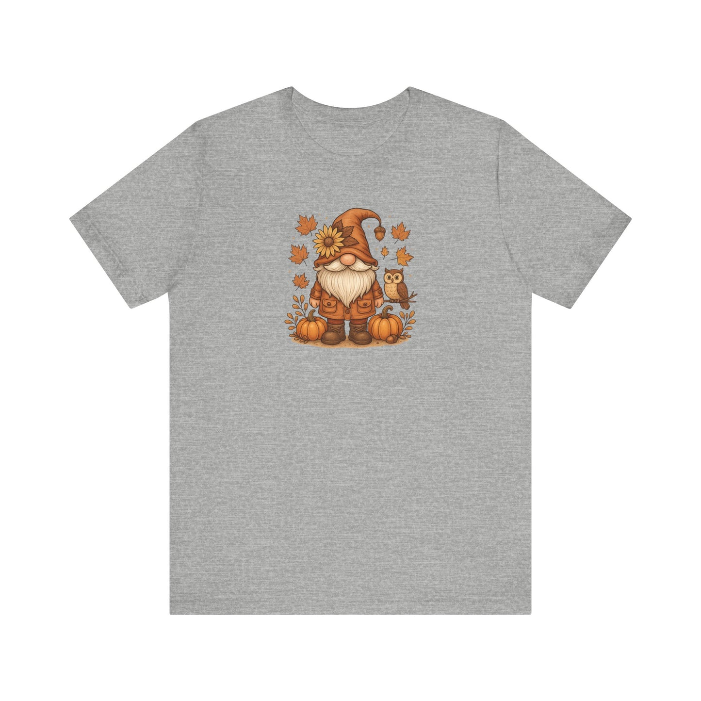 Autumn Gnome With Pumpkins And An Owl T-Shirt | Fall Leaves | Harvest Vibes