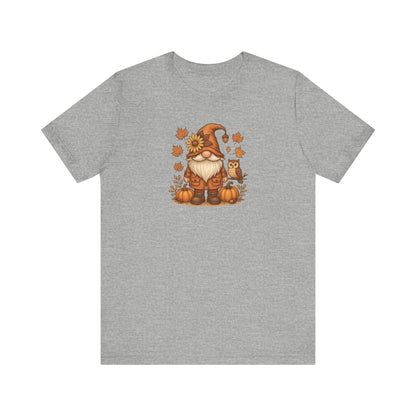 Autumn Gnome With Pumpkins And An Owl T-Shirt | Fall Leaves | Harvest Vibes