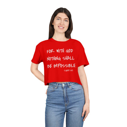GOD DID - Women's Crop Tee