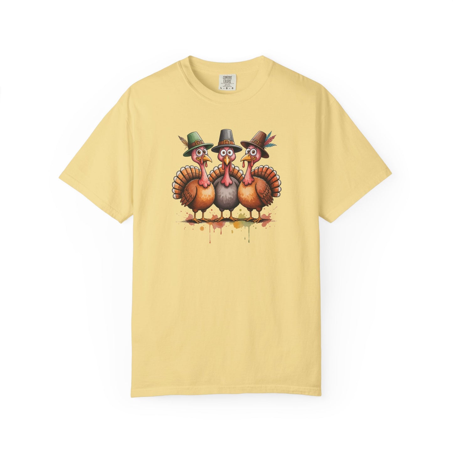Funny Thanksgiving Turkey Trio T-shirt, Fall Celebration, Family Gatherings, Holiday Apparel, Thanksgiving Gift