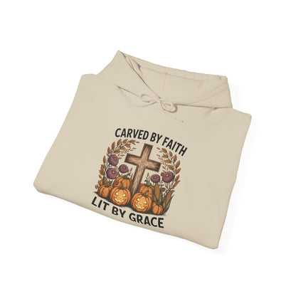 Carved by Faith Lit by Grace Shirt - Faith-Inspired Fall Hoodie